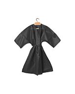 Kimono Monouso in TNT con Taschino e Cintura in Vita - Colore NERO