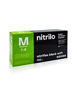 NITRILO - Guanti in Nitrile Nero - Non Talcati - Misura M - SANTEX - Conf. 100pz.