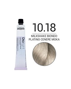 DIA LIGHT Colorazione in Crema senza Ammoniaca - 10.18 MILKSHAKE BIONDO PLATINO CENERE MOKA - L'OREAL PROFESSIONNEL - 50 ml