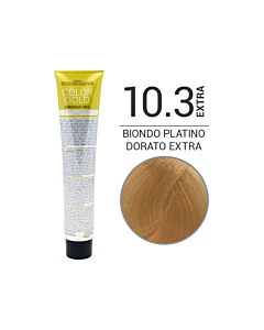 COLOR GOLD Colorazione in Crema senza Ammoniaca - BIONDO PLATINO DORATO EXTRA 10.3 EXTRA - DESIGN LOOK - 100 ml