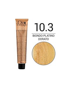 COLOR KERATIN ORO THERAPY Colorazione in Crema senza Ammoniaca 10,3 BIONDO PLATINO DORATO - FANOLA - 100 ml
