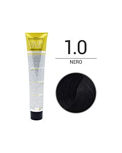 COLOR GOLD Colorazione in Crema senza Ammoniaca - NERO 1.0 - DESIGN LOOK - 100 ml