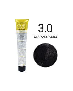 COLOR GOLD Colorazione in Crema senza Ammoniaca - CASTANO SCURO 3.0 - DESIGN LOOK - 100 ml