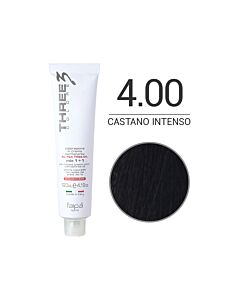 THREE COLORE - Colorazione in Crema - 4.00 - Castano Intenso - Naturale - FAIPA - 120ml