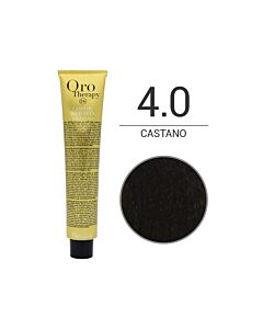 COLOR KERATIN ORO THERAPY Colorazione in Crema senza Ammoniaca 4,0 CASTANO - FANOLA - 100 ml