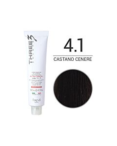 THREE COLORE - Colorazione in Crema - 4.1 - Castano Cenere - Cenere & Dorato - FAIPA - 120ml