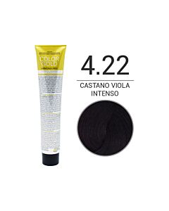 COLOR GOLD Colorazione in Crema senza Ammoniaca - CASTANO VIOLA INTENSO 4.22 - DESIGN LOOK - 100 ml