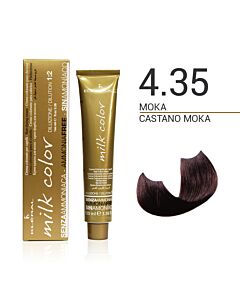 MILK COLOR Colorazione in Crema senza Ammoniaca - 4.35 CASTANO MOKA - KLERAL SYSTEM - 100ml