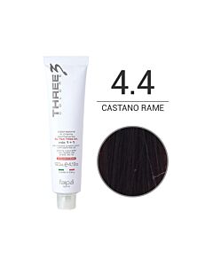 THREE COLORE - Colorazione in Crema - 4.4 - Castano Rame - Rosso - FAIPA - 120ml
