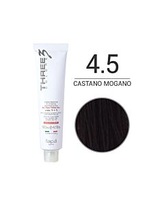 THREE COLORE - Colorazione in Crema - 4.5 - Castano Mogano - Rosso - FAIPA - 120ml