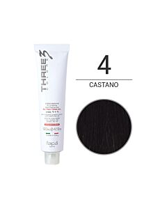 THREE COLORE - Colorazione in Crema - 4 - Castano - Naturale - FAIPA - 120ml