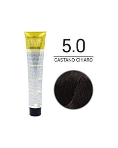 COLOR GOLD Colorazione in Crema senza Ammoniaca - CASTANO CHIARO 5.0 - DESIGN LOOK - 100 ml