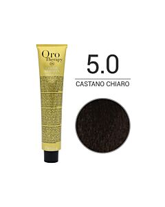 COLOR KERATIN ORO THERAPY Colorazione in Crema senza Ammoniaca 5,0 CASTANO CHIARO - FANOLA - 100 ml