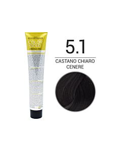 COLOR GOLD Colorazione in Crema senza Ammoniaca - CASTANO CHIARO CENERE 5.1 - DESIGN LOOK - 100 ml