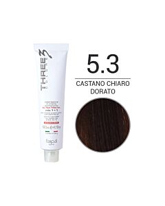 THREE COLORE - Colorazione in Crema - 5.3 - Castano Chiaro Dorato - Cenere & Dorato - FAIPA - 120ml