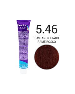 FANOLA Colorazione in Crema - 5,46 CASTANO CHIARO RAME ROSSO - FANOLA - 100ml