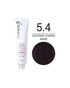 THREE COLORE - Colorazione in Crema - 5.4 - Castano Chiaro Rame - Rosso - FAIPA - 120ml