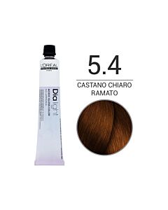 DIA LIGHT Colorazione in Crema senza Ammoniaca - 5.4 CASTANO CHIARO RAMATO - L'OREAL PROFESSIONNEL - 50 ml