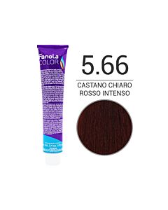 FANOLA Colorazione in Crema - 5,66 CASTANO CHIARO ROSSO INTENSO - FANOLA - 100ml