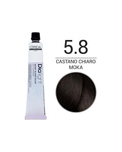 DIA LIGHT Colorazione in Crema senza Ammoniaca - 5.8 CASTANO CHIARO MOKA - L'OREAL PROFESSIONNEL - 50 ml
