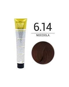 COLOR GOLD Colorazione in Crema senza Ammoniaca - NOCCIOLA 6.14 - DESIGN LOOK - 100 ml