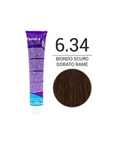 FANOLA Colorazione in Crema - 6,34 BIONDO SCURO DORATO RAME - FANOLA - 100ml
