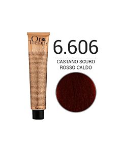 COLOR KERATIN ORO THERAPY Colorazione in Crema senza Ammoniaca 6,606 BIONDO SCURO ROSSO CALDO - FANOLA - 100 ml