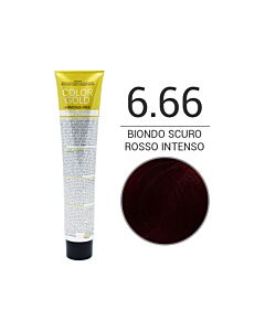 COLOR GOLD Colorazione in Crema senza Ammoniaca - BIONDO SCURO ROSSO INTENSO 6.66 - DESIGN LOOK - 100 ml