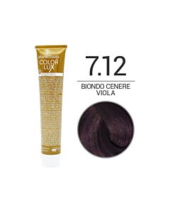 COLOR LUX Colorazione in Crema - 7.12 BIONDO CENERE VIOLA - DESIGN LOOK - 100ml