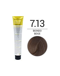 COLOR GOLD Colorazione in Crema senza Ammoniaca - BIONDO BEIGE 7.13 - DESIGN LOOK - 100 ml