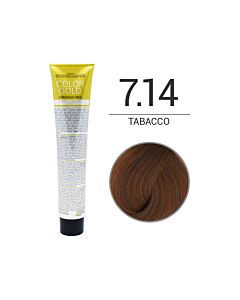 COLOR GOLD Colorazione in Crema senza Ammoniaca - TABACCO 7.14 - DESIGN LOOK - 100 ml