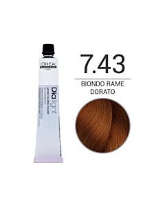 DIA LIGHT Colorazione in Crema senza Ammoniaca - 7.43 BIONDO RAME DORATO - L'OREAL PROFESSIONNEL - 50 ml