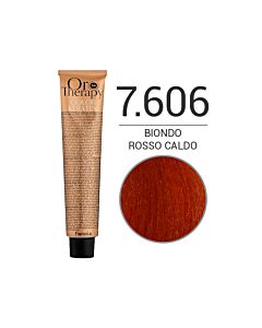 COLOR KERATIN ORO THERAPY Colorazione in Crema senza Ammoniaca 7,606 BIONDO ROSSO CALDO - FANOLA - 100 ml
