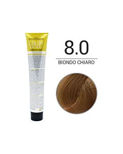 COLOR GOLD Colorazione in Crema senza Ammoniaca - BIONDO CHIARO 8.0 - DESIGN LOOK - 100 ml