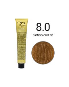 COLOR KERATIN ORO THERAPY Colorazione in Crema senza Ammoniaca 8,0 BIONDO CHIARO - FANOLA - 100 ml