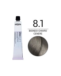 DIA LIGHT Colorazione in Crema senza Ammoniaca - 8.1 BIONDO CHIARO CENERE - L'OREAL PROFESSIONNEL - 50 ml