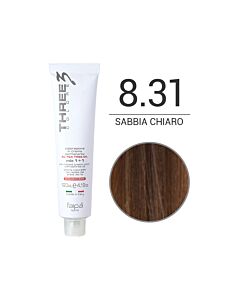 THREE COLORE - Colorazione in Crema - 8.31 - Sabbia Chiaro - Cenere & Dorato - FAIPA - 120ml