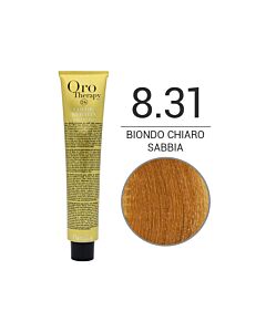 COLOR KERATIN ORO THERAPY Colorazione in Crema senza Ammoniaca 8,31 BIONDO CHIARO SABBIA - FANOLA - 100 ml