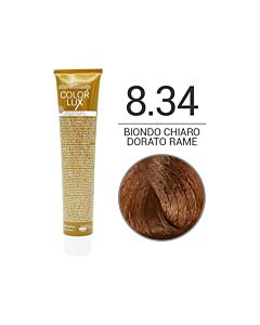COLOR LUX Colorazione in Crema - 8.34 BIONDO CHIARO DORATO RAME - DESIGN LOOK - 100ml