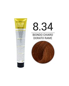COLOR GOLD Colorazione in Crema senza Ammoniaca - BIONDO CHIARO DORATO RAME 8.34 - DESIGN LOOK - 100 ml