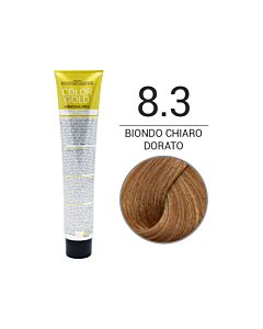 COLOR GOLD Colorazione in Crema senza Ammoniaca - BIONDO CHIARO DORATO 8.3 - DESIGN LOOK - 100 ml