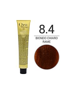 COLOR KERATIN ORO THERAPY Colorazione in Crema senza Ammoniaca 8,4 BIONDO CHIARO RAME - FANOLA - 100 ml