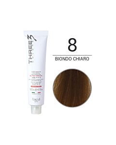 THREE COLORE - Colorazione in Crema - 8 - Biondo Chiaro - Naturale - FAIPA - 120ml