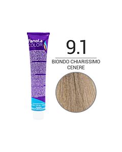 FANOLA Colorazione in Crema - 9,1 BIONDO CHIARISSIMO CENERE - FANOLA - 100ml
