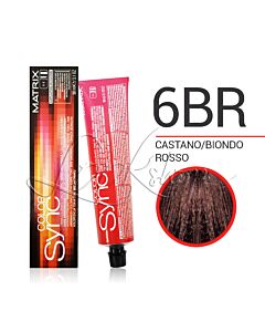 COLOR SYNC - Colorazione in Crema - 6BR - Castano/Biondo Rosso - MATRIX - 90ml