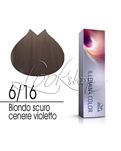 ILLUMINA COLOR  Colorazione in Crema - 6/16 BIONDO SCURO CENERE VIOLETTO - WELLA Professionals - 60ml