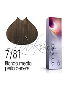 ILLUMINA COLOR Colorazione in Crema - 7/81 BIONDO MEDIO PERLA CENERE - WELLA Professionals - 60ml