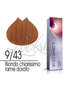 ILLUMINA COLOR  Colorazione in Crema - 9/43 BIONDO CHIARISSIMO RAME DORATO  - WELLA Professionals - 60ml